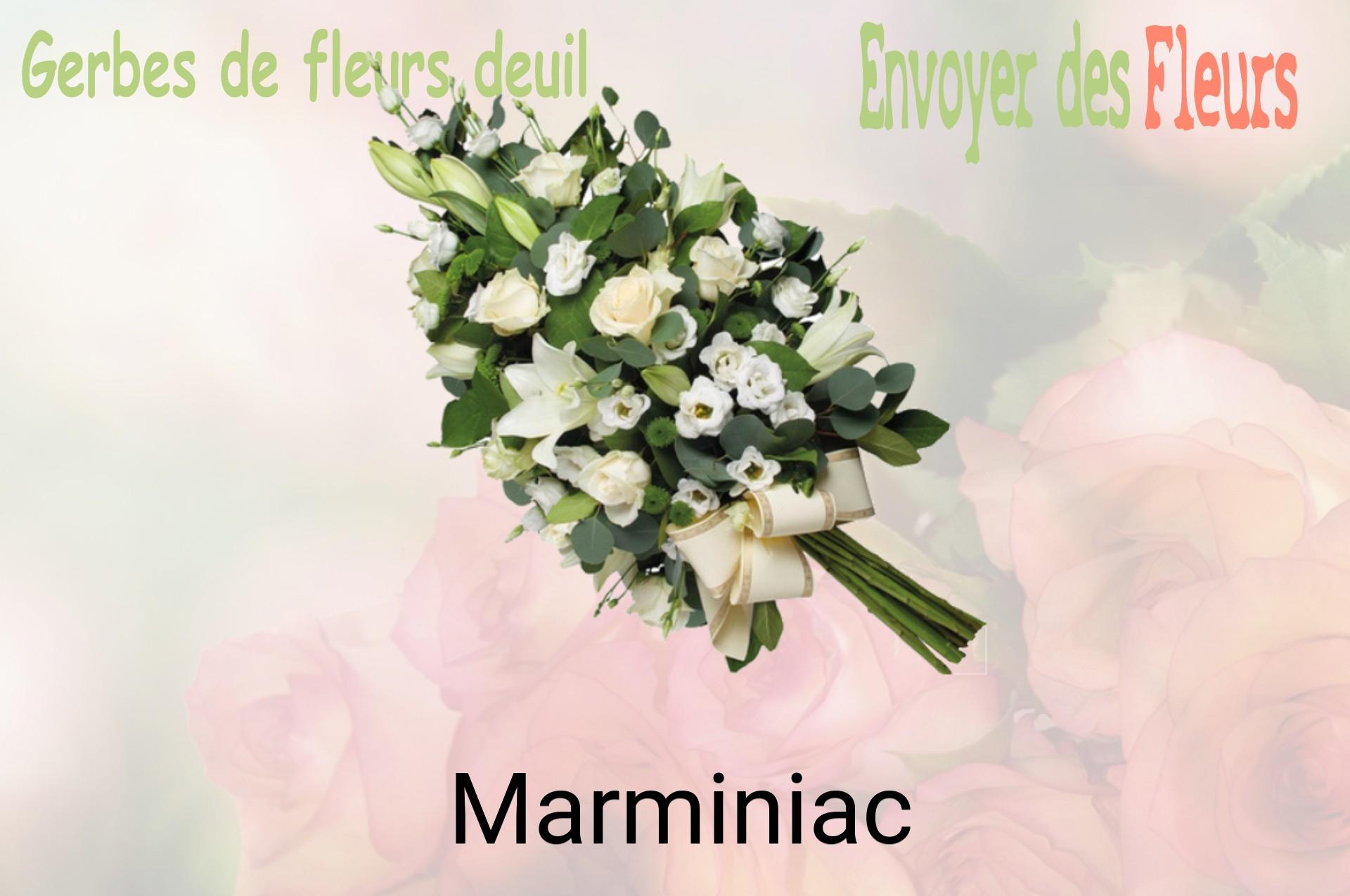 Gerbe de fleurs de deuil livrée à Marminiac